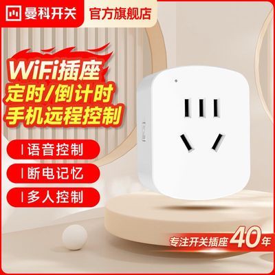 WIFI智能插座手机远程控制遥控开关定时涂鸦版适用于小米语音音箱