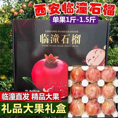 陕西临潼石榴软籽石榴礼盒一整箱西安特产企业团购新鲜水果非硬籽优惠商品图片
