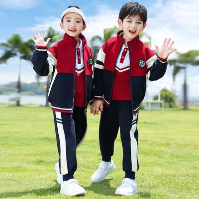 校服春夏幼儿园园服棒球运动套装小学生班服三件套一年级大班园服