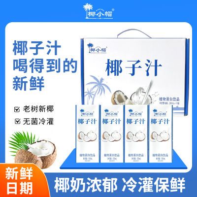 椰小帽椰子汁椰乳厚椰乳饮品植物蛋白饮料椰奶礼盒装整箱批发