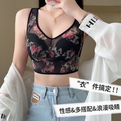 薄款中老年一片式无痕美背防下垂无钢圈固定大胸显小内衣胸罩女