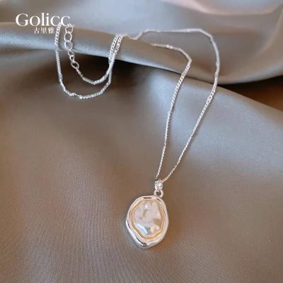 古里雅巴洛克珍珠吊坠项链女款2025新款爆款轻奢高级感独特毛衣链