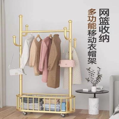 衣架落地立式卧室挂衣架可移动家用客厅网红轻奢晾衣架简易衣帽架