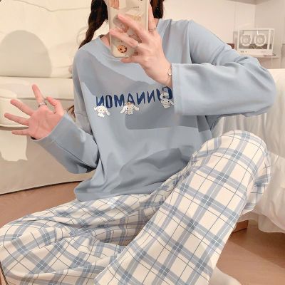 睡衣女甜美宽松可爱休闲时尚可外穿春秋季款长袖学生卡通洋气新款