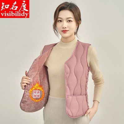 2024新羽绒棉马甲女秋冬短款加绒加厚坎肩背心修身保暖中老年