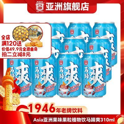 【18-9】亚洲马蹄爽果汁荸荠汁果粒果肉罐装果蔬汁310ml