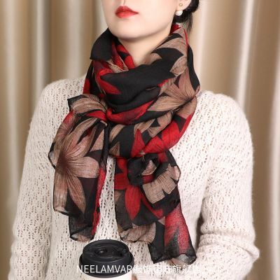 新款巴厘纱棉感纱巾护颈围脖防晒防尘包头围巾披肩时尚保暖丝巾女