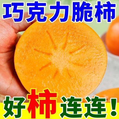 【巧克力脆柿】正宗冰糖心巧克力脆柿柿子新鲜水果应季批发整箱