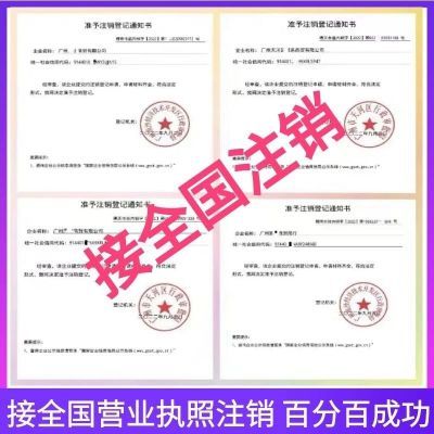 全国浙江山东湖南湖北海南福建等公司个体工商户营业执照代办注销