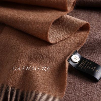 Lagur御用级~大地色系Cashmere100%山羊绒围巾女复古格纹围脖冬