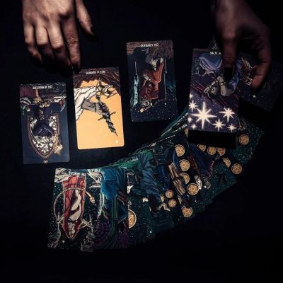 原创新款暗影塔罗跨境卡牌韦特Tarot78张桌游黑暗倒影繁星入夜