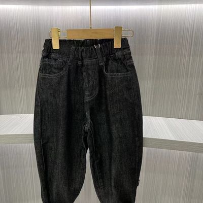 男童牛仔裤秋款洋气儿童裤子春秋男女宝宝秋冬休闲裤秋季男孩潮优惠商品图片