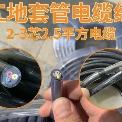 FSRVV三相套管电缆线工地专用3芯2.5平户外透明保护套软