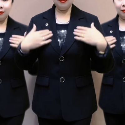 女士西装精品韩版休闲减龄气质妈妈装女西服时尚洋气显瘦秋冬百搭