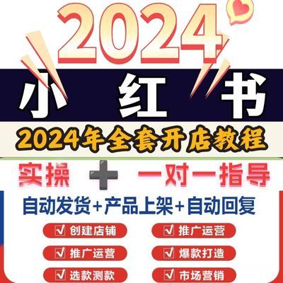 2024小红书全套最新资料最新教程自动发货软件 小红薯课程