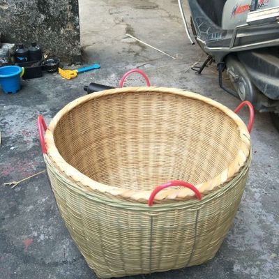 装饰道具竹筐竹箩簸箕 商场子竹匾 竹手工喜庆竹篮竹制品 稻米