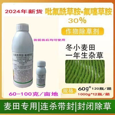 小麦专用封闭除草剂氟噻草胺吡氟酰草胺组合冬小麦田一年生杂草