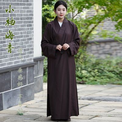 小袖海青居士服男女僧衣长衫海清大褂僧服禅修和尚服法衣袈裟秋冬