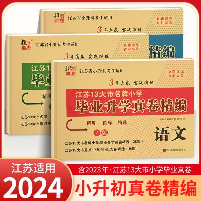 2024新版江苏省13大市名牌小学毕业升学小升初真卷精编语数