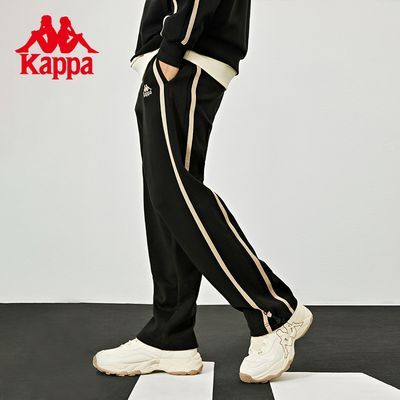 卡帕(Kappa)复古运动休闲裤新款情侣男女直筒裤高档薄款运动裤