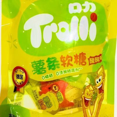 口力薯条软糖橡皮糖汉堡Trolli德国造型糖果QQ儿童零食高