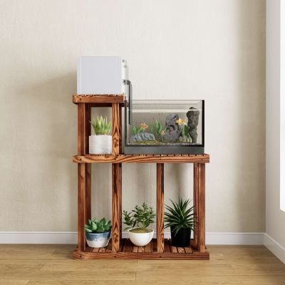 鱼缸架鱼缸柜多层承重鱼缸落地客厅置物架鱼缸专用架实木鱼缸柜