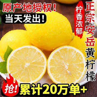 四川安岳黄柠檬5斤新鲜水果奶茶店专用皮薄大果非香水柠檬旗舰店