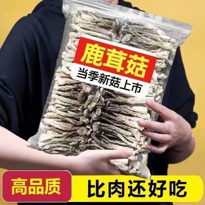 【净重无干燥剂】鹿茸菇干货无熏硫新鲜整根鹿茸菌鹿耳菇煲汤批发