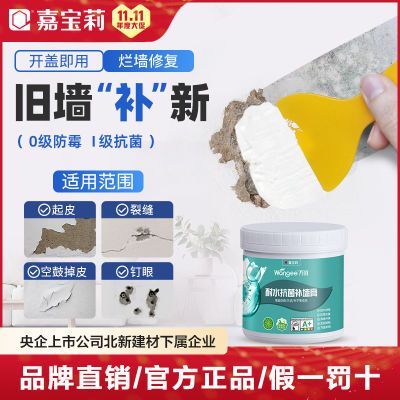 嘉宝莉耐水抗菌补墙膏墙面修补白色腻子膏堵洞内墙修复家用神器