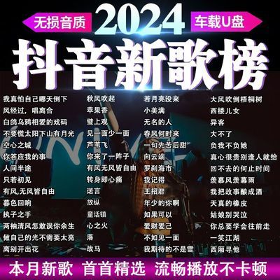 2024新歌神曲榜单热门无损音质MP3车载U盘抖音最新音乐u盘完整版