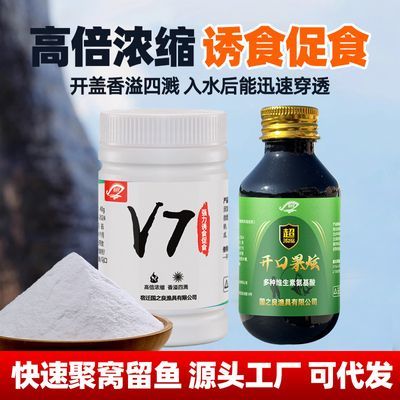 鲫鱼大叔阳哥开口果炫V7诱鱼剂快速聚留黑坑野钓果味鲤通打窝饵