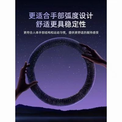 新款冬季漫天星紫貂绒不掉毛保暖方向盘套女士轻奢通用方向盘套