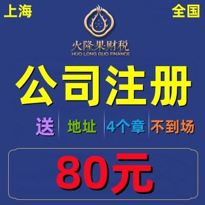 上海注册公司营业执照代办理注销变更电商会计记账代报税财务公司