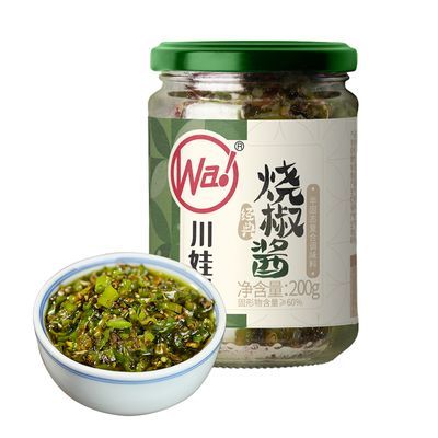 川娃子炭烧烧椒酱虎皮青椒酱剁椒酱香辣酱拌面下饭菜辣椒酱