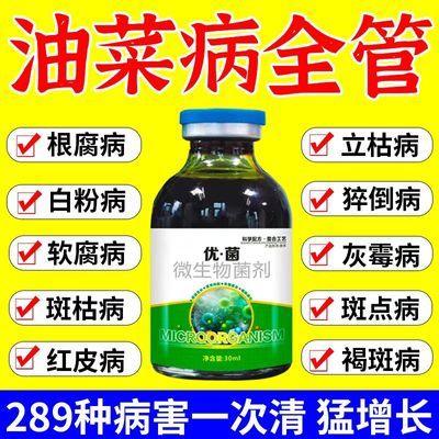 油菜烂杆专用药油菜病全治防裂烂根黄叶菌核软腐霜霉病特用杀菌剂