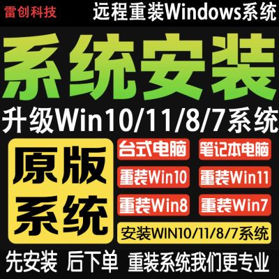 远程重装系统Win10/11/8/7专业安装笔记本电脑台式机