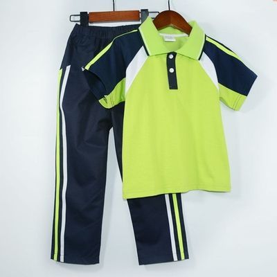 中小学生夏季校服短袖套装幼儿园班服冰瓷棉速干运动服韩版订制