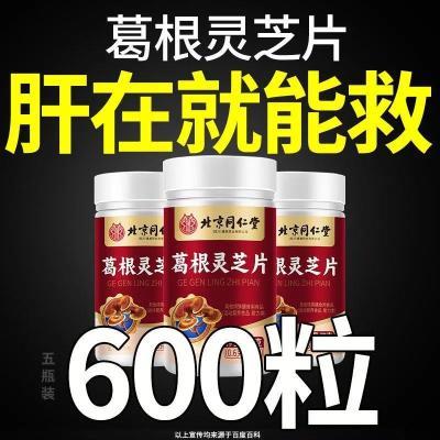 600粒】北京同仁堂葛根灵芝片可搭护肝养肝片口苦口臭肝损伤正