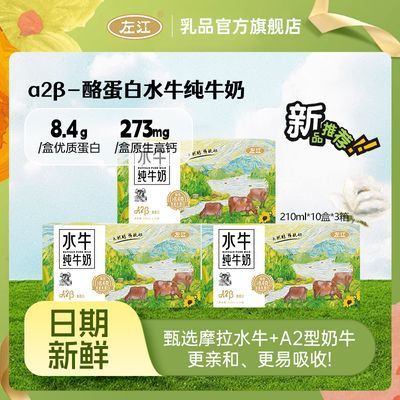 左江A2β酪蛋白水牛纯牛奶210ml*30盒儿童学生高钙营养