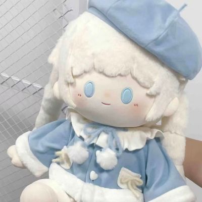 雪绒绒娃衣秋冬40cm棉花娃娃衣服坐姿毛绒公仔玩偶毛绒外套【