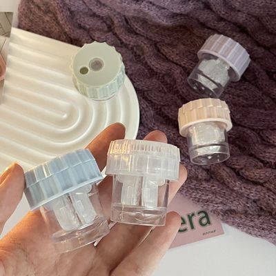 隐形眼镜美瞳清洗器半自动手动旋转清洁不伤镜片便携伴侣盒双联盒