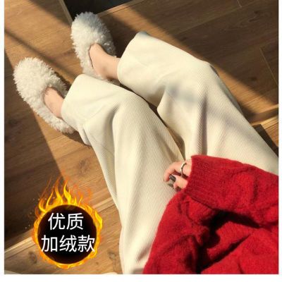 小个子八分灯芯绒休闲裤子女秋冬145萝卜哈伦裤加绒雪尼尔奶奶裤