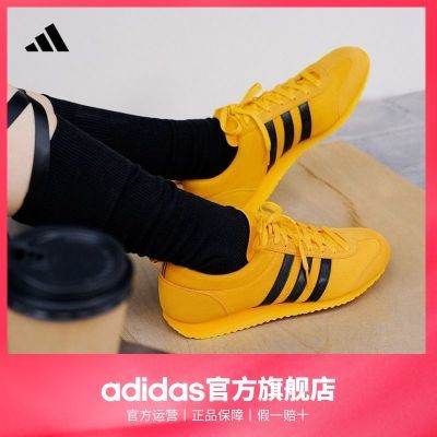 「T头鞋」adidas阿迪达斯轻运动VS JOG 2.0复古麂皮薄底休闲运动鞋