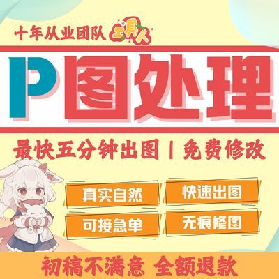 PS修图专业无痕快速修改在线处理照片合成去水印专业改字啥都能做