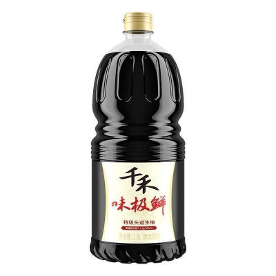 千禾酱油头道味极鲜生抽1.8L特级酿造酱油炒菜凉拌点蘸正品大