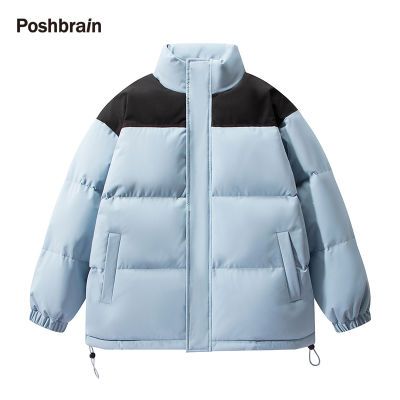 POSHBRAIN棉衣男冬季新款面包加厚棉服情侣保暖宽松立领