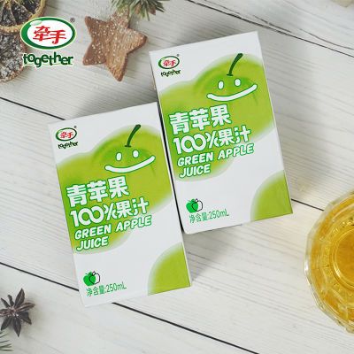 【品牌直营】牵手100%青苹果汁即饮饮料250ml*6盒/10盒