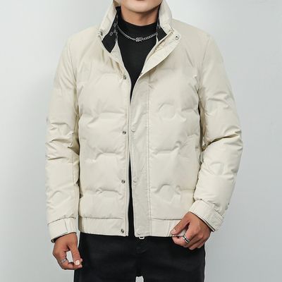 2024冬季轻薄帅气休闲男士短款羽绒衣潮流轻便新款保暖立领外套