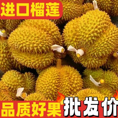 【鲜果榴莲】进口榴莲带壳正宗新鲜鲜果一整箱盒装包邮水果