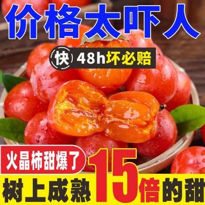 今日特价爆甜火晶小柿子流心蜜柿现摘现发新鲜水果柿子批发一窝蜜